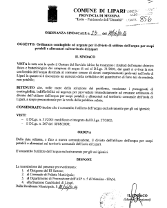 ordinanza acqua