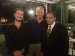 Tony Blair con Antonio Beranrdi e Giuseppe Donato