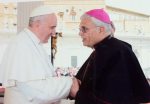 Mons. Miccichè con papa Francesco