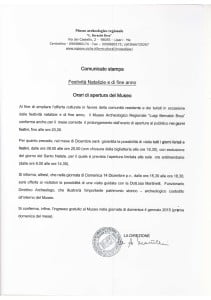 museo lipari orari