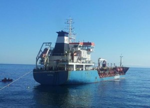 la nave Attilio Ievoli oggi a Lipari