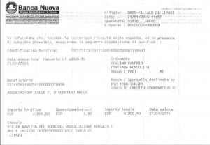 bonifico navetta