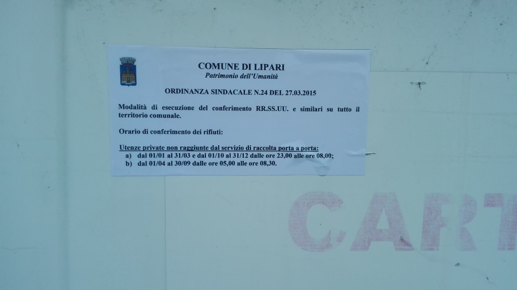ordinanza conferimento rifiuti