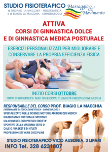 Corsi di ginnastica anche a Canneto