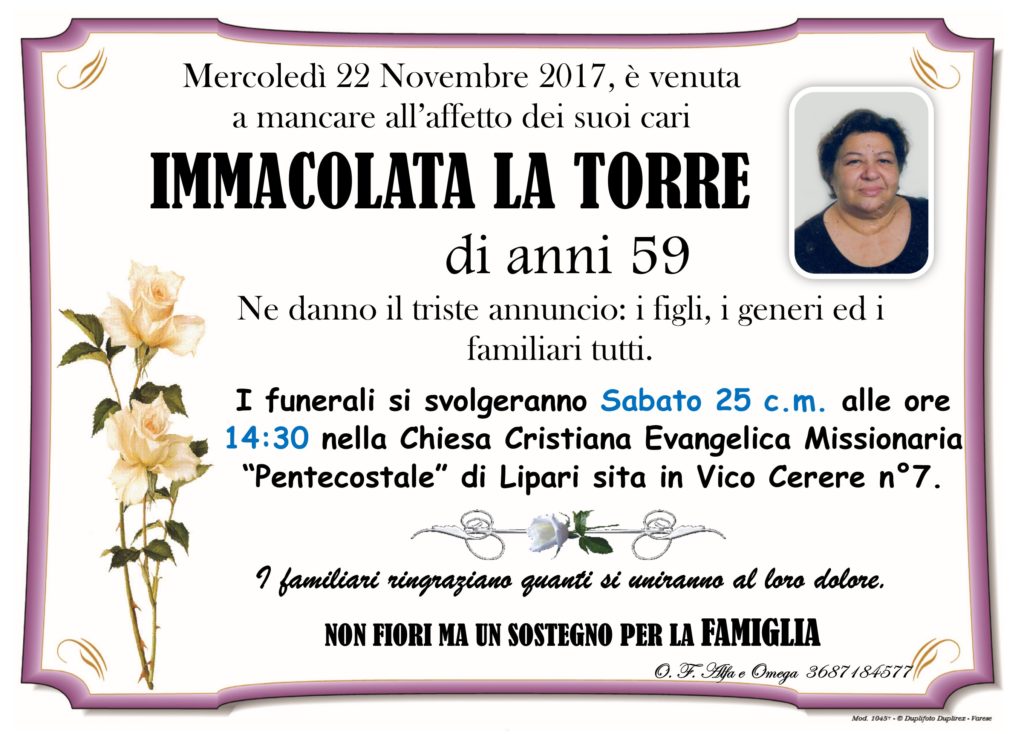 9 - A con foto - evangelica (La Torre Immacolata)