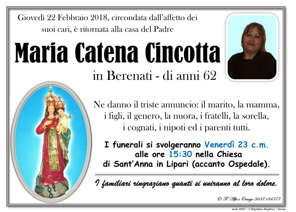 (Cincotta Maria Catena in Berenati)