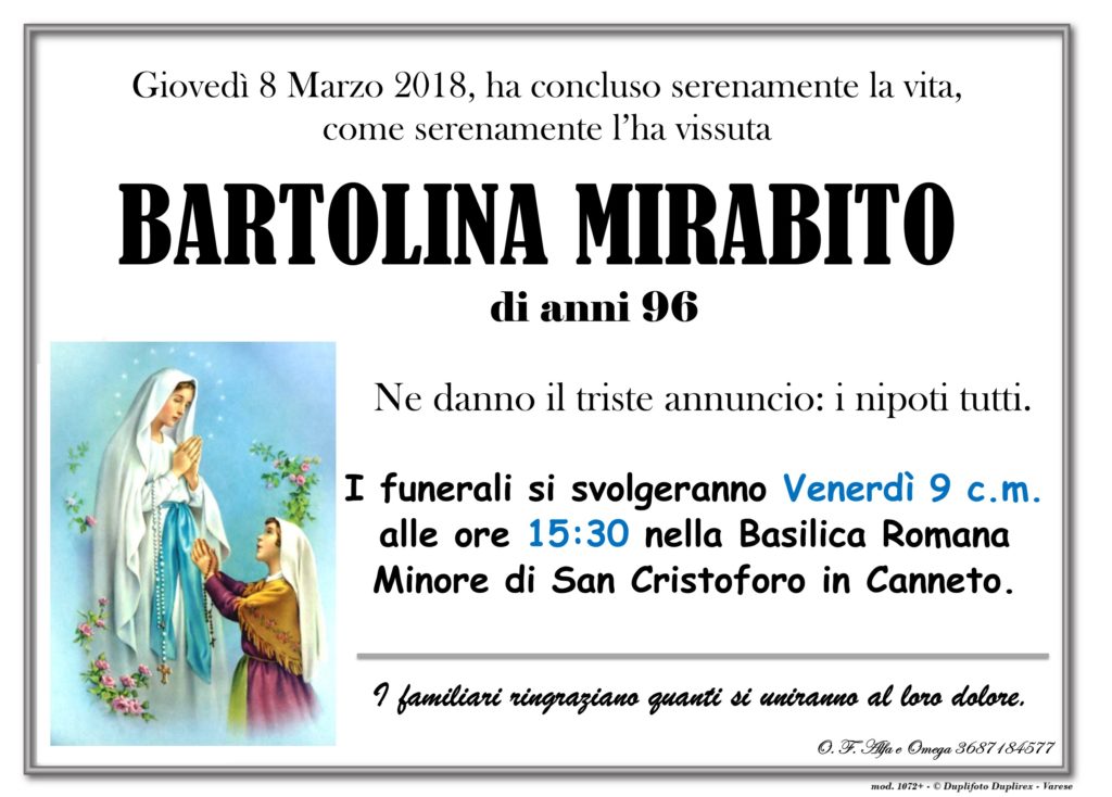 (Mirabito Bartolina)