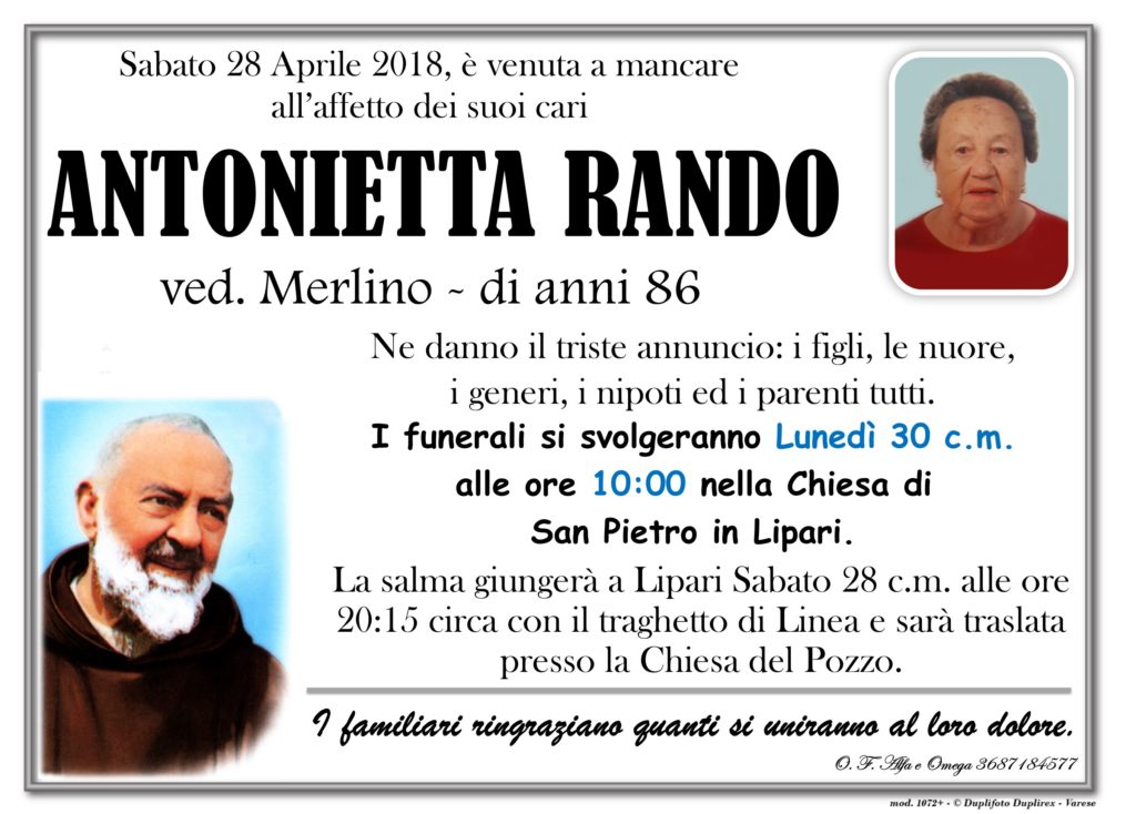 (Rando Antonietta)