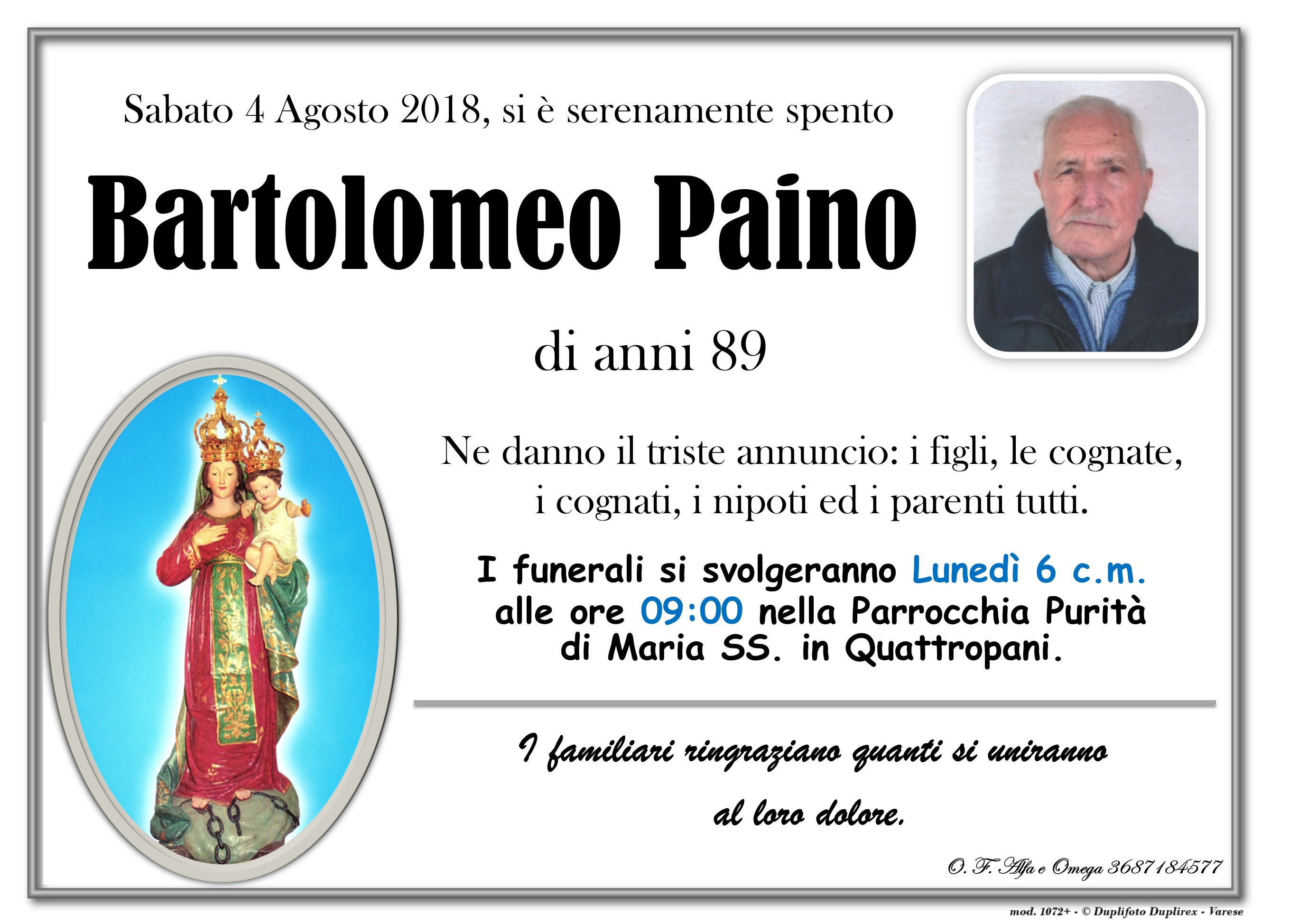 29 - B con foto (Paino Bartolomeo)