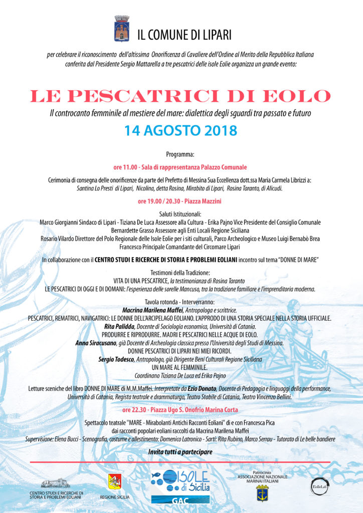 Locandina Evento Le Pescatrici di Eolo