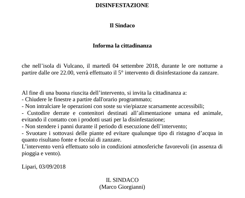 disinfestazione