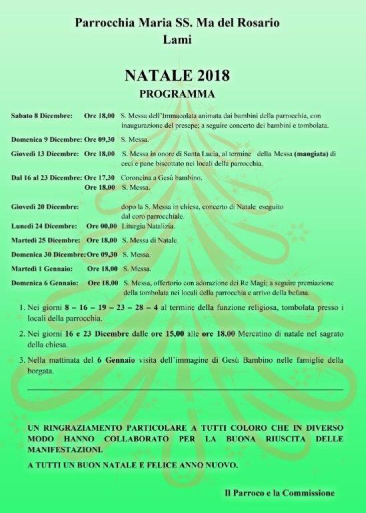 Manifesto Natale Lami 2018