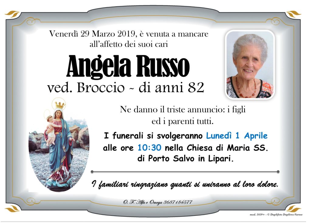26 - D con foto (Russo Angela ved. Broccio)