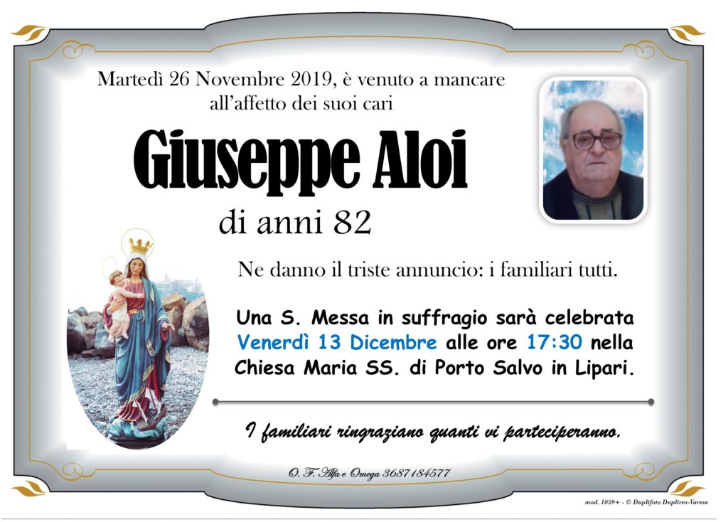 (Aloi Giuseppe - messa in suffragio)