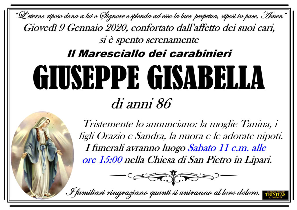 E' morto il M.llo Giuseppe Gisabella 1