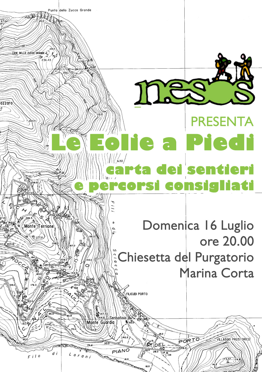 Trekking : Nesos e Ragusi presentano carte sentieri "Le Eolie a piedi"