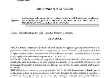 Lipari, consentito bruciare fino al 31 maggio dalle 5,00 alle 8,00 7