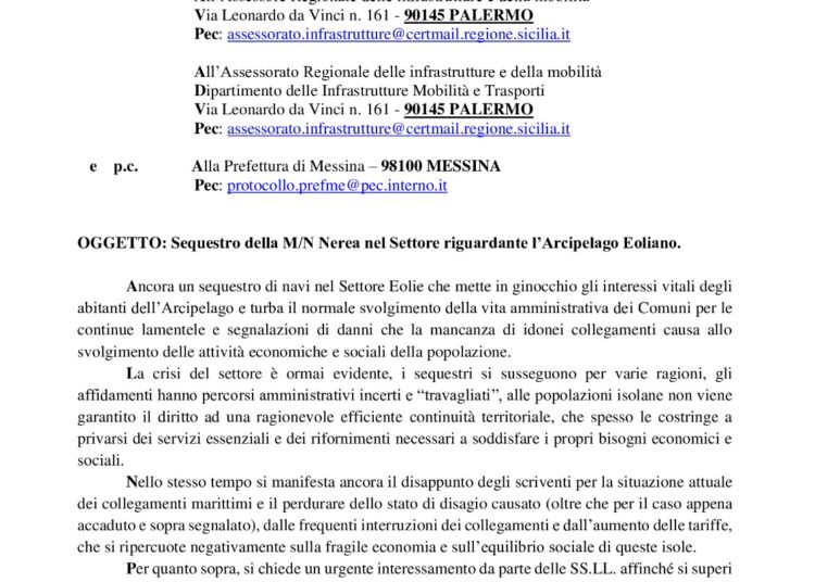 Sequestro Nerea e altro : i sindaci scrivono alla Regione e alla Prefettura 1