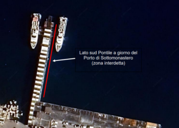 Porto Sottomonastero : chiuso agli attracchi pontile lato sud aliscafi
