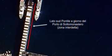 Porto Sottomonastero : chiuso agli attracchi pontile lato sud aliscafi