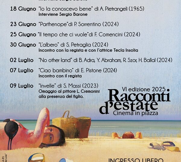 Racconti d'Estate 2025 : il programma delle proiezioni dal 16 al 9 luglio