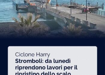 Maltempo, da domani lavori per il ripristino dello scalo di Stromboli