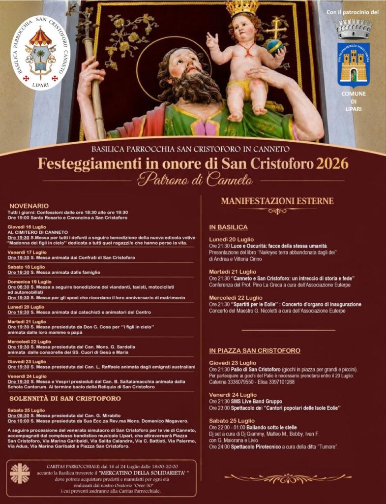 Festa di San Cristoforo a Canneto, quando la tradizione racconta l'anima più autentica di Lipari