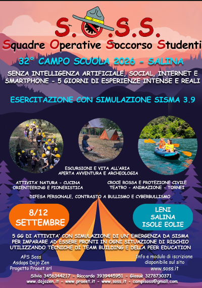 A settembre il 32° Campo Scuola SOSS è sulla rotta di Ulisse 1