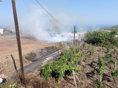 Incendio anche a Cugna di Vigna, residenti impauriti