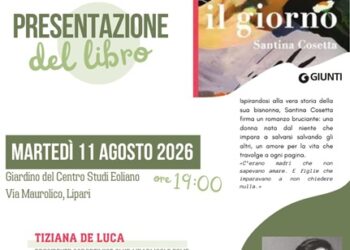 "Soltanto il giorno", a Lipari la presentazione del libro di Santina Cosetta