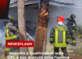Incendio a Quattropani: auto GPL e box distrutti dalle fiamm