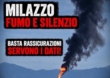 Milazzo, fumo nero dalla raffineria: Sciotto chiede dati e trasparenza