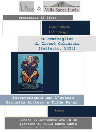 Giosuè Calaciura a Lipari per presentare “L’Ammiraglio” edito da Sellerio