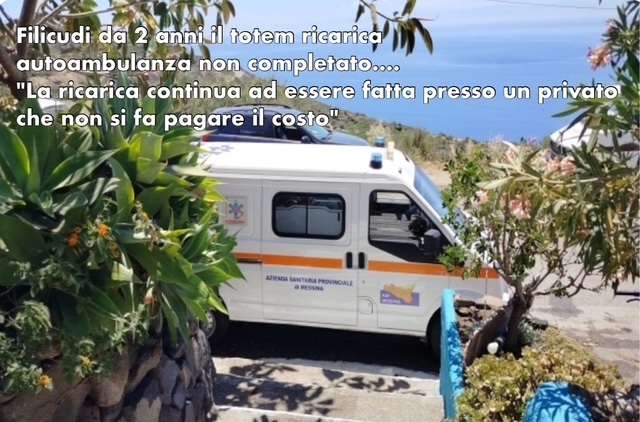 A Filicudi l'ambulanza attende una ricarica da 2 anni
