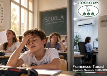 Scuole, Tanasi (CODACONS): Aule roventi ? Spegnete i climatizzatori anche negli uffici
