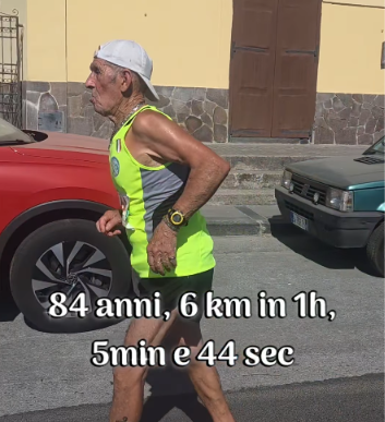Totò Irrera, 84 anni e ancora di corsa: il suo segreto? «Mangiare poco e bene e tanto movimento ogni giorno»