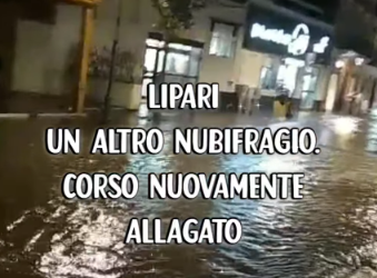 Lipari: un altro nubifragio, corso e porto nuovamente allagati