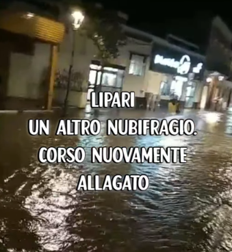 Lipari: un altro nubifragio, corso e porto nuovamente allagati